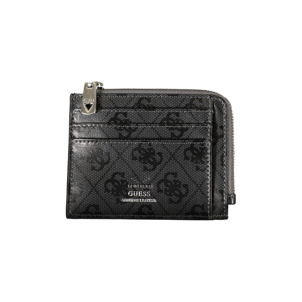 Guess Jeans Sleek Black Leather Wallet with Contrasting Accents -  Wallets for Men -  Guess Jeans.