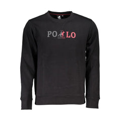 U.S. Grand Polo Chic Crew Neck Fleece Sweatshirt in Black -   -  U.S. Grand Polo.