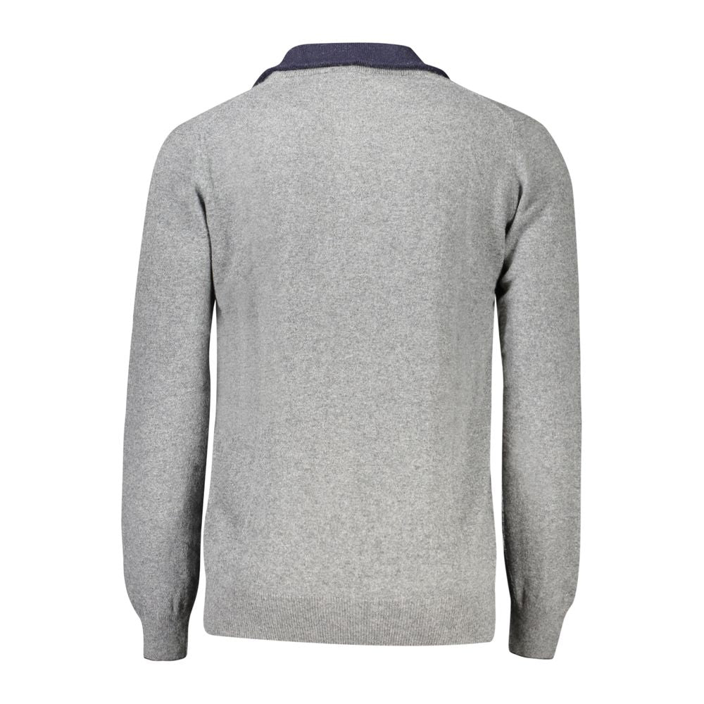 North Sails Gray Wool Men Sweater -   -  North Sails.