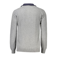North Sails Gray Wool Men Sweater -   -  North Sails.