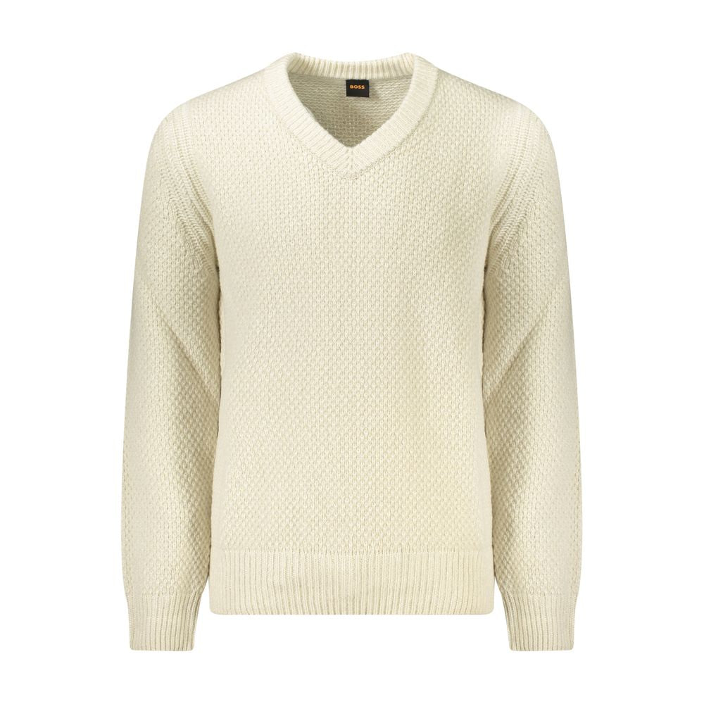 Hugo Boss Beige Wool Men Sweater -   -  Hugo Boss.