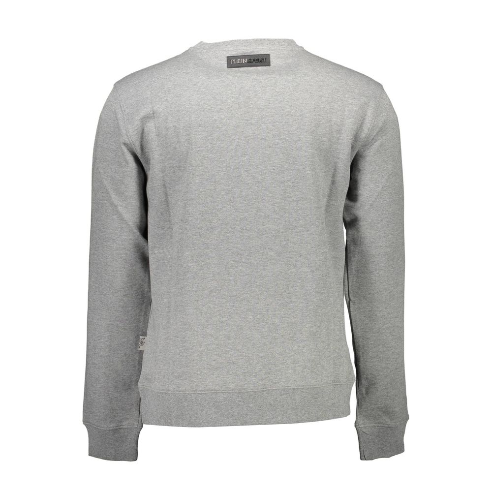 Plein Sport Gray Cotton Men Sweater -   -  Plein Sport.