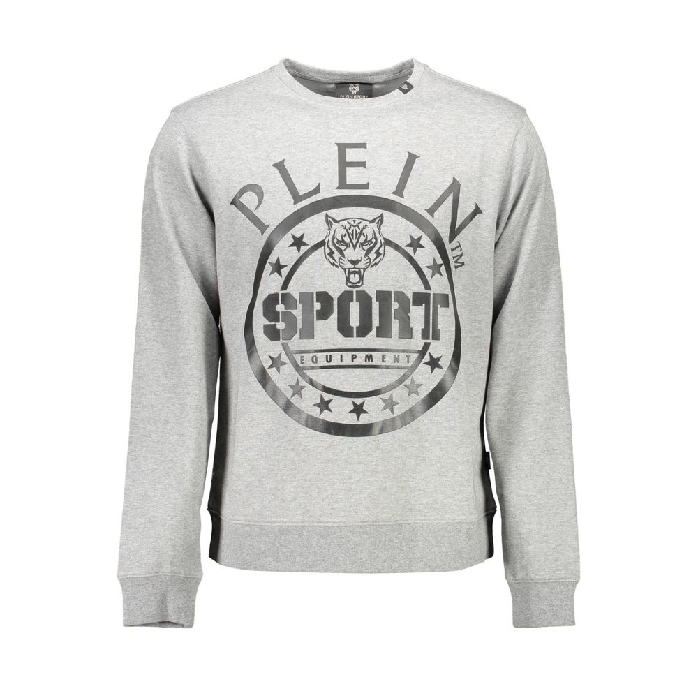 Plein Sport Gray Cotton Men Sweater -   -  Plein Sport.