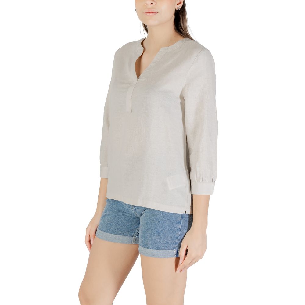 Street One Beige Linen Blouse -   -  Street One.