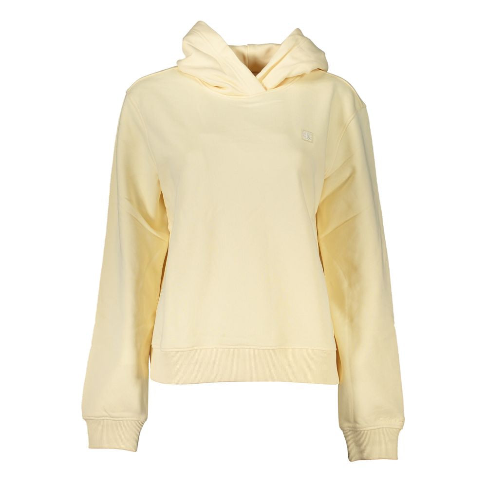Calvin Klein Beige Brushed Logo Hooded Sweatshirt -   -  Calvin Klein.