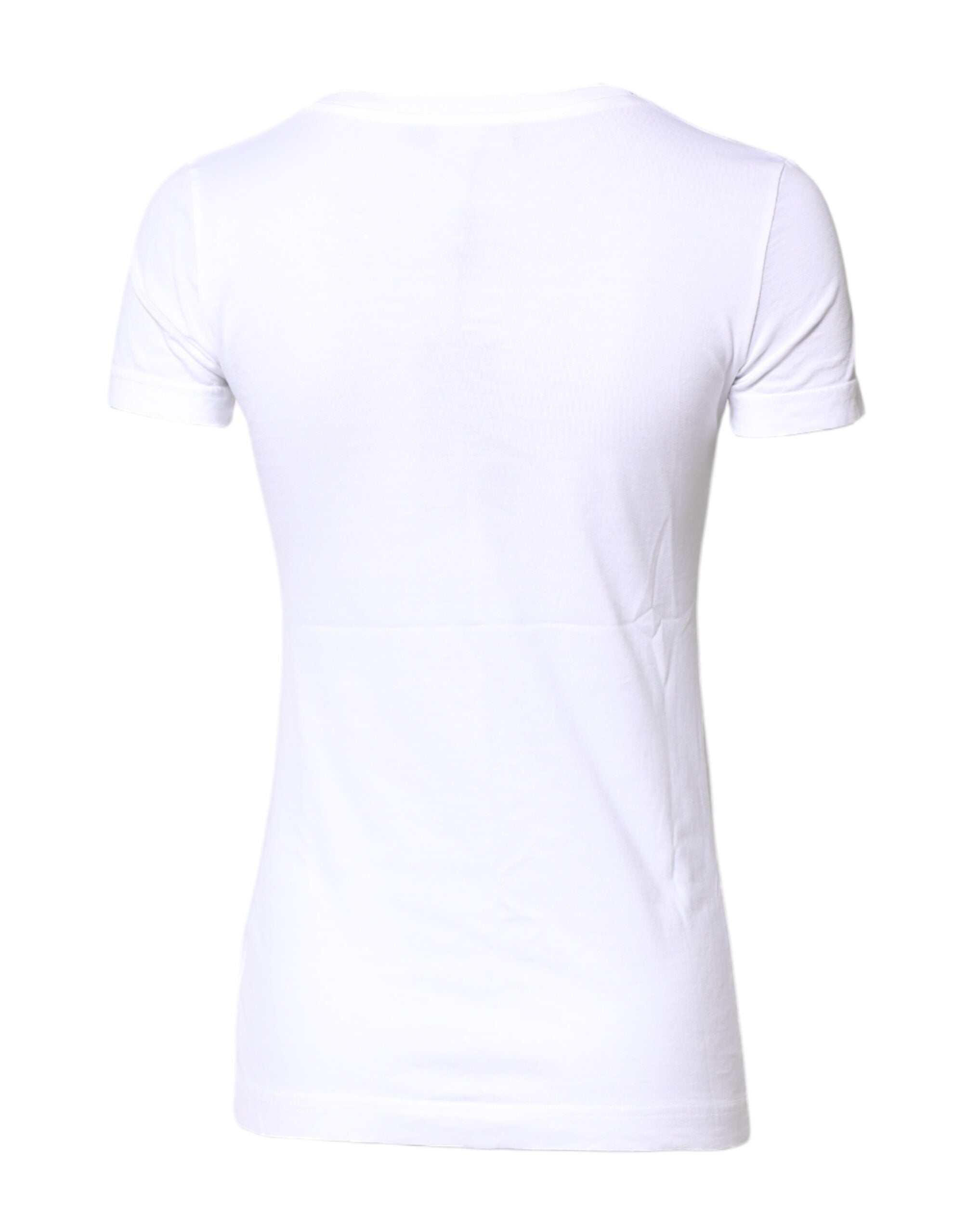 Dolce & Gabbana White Cotton Crew Neck Short Sleeves T-shirt -   -  Dolce & Gabbana.