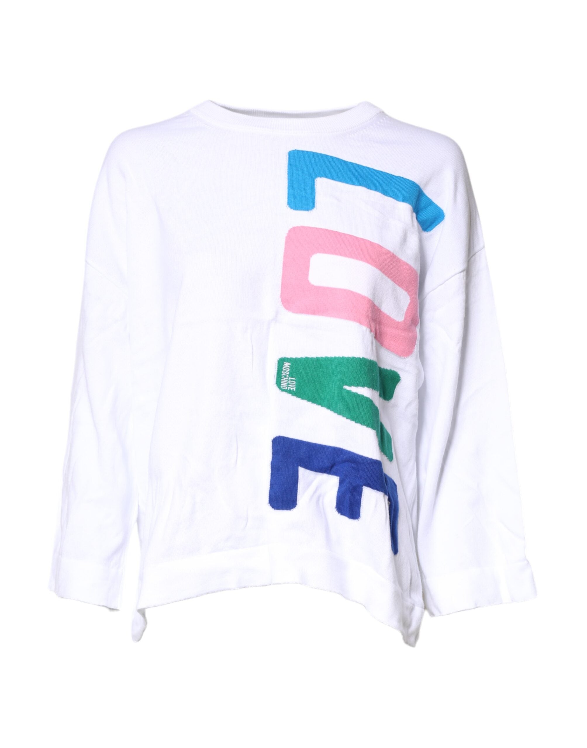 Love Moschino White Graphic Print Cotton Long Sleeves T-shirt -   -  Love Moschino.