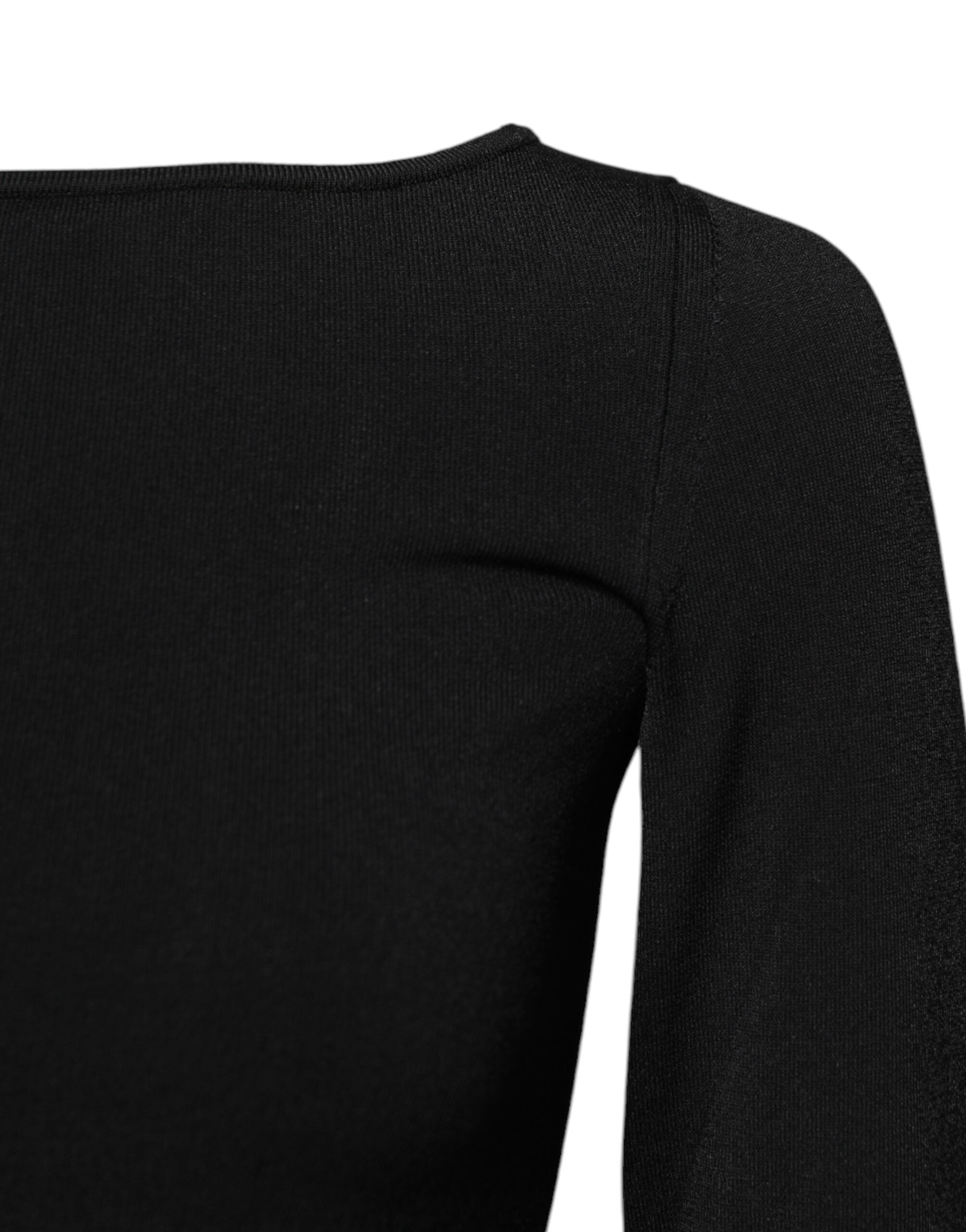 Dolce & Gabbana Black Viscose Long Sleeves Pullover Top -   -  Dolce & Gabbana.
