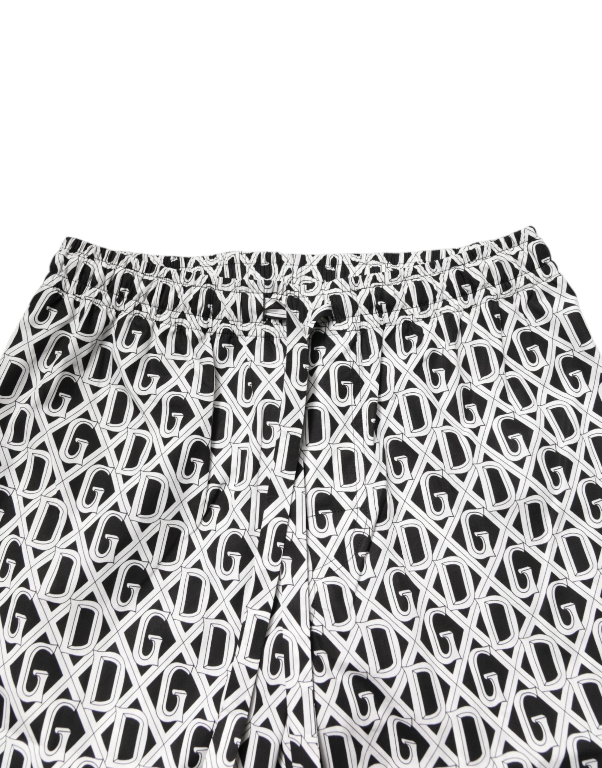 Dolce & Gabbana Black White DG Print Cotton Pajama Set Sleepwear -   -  Dolce & Gabbana.