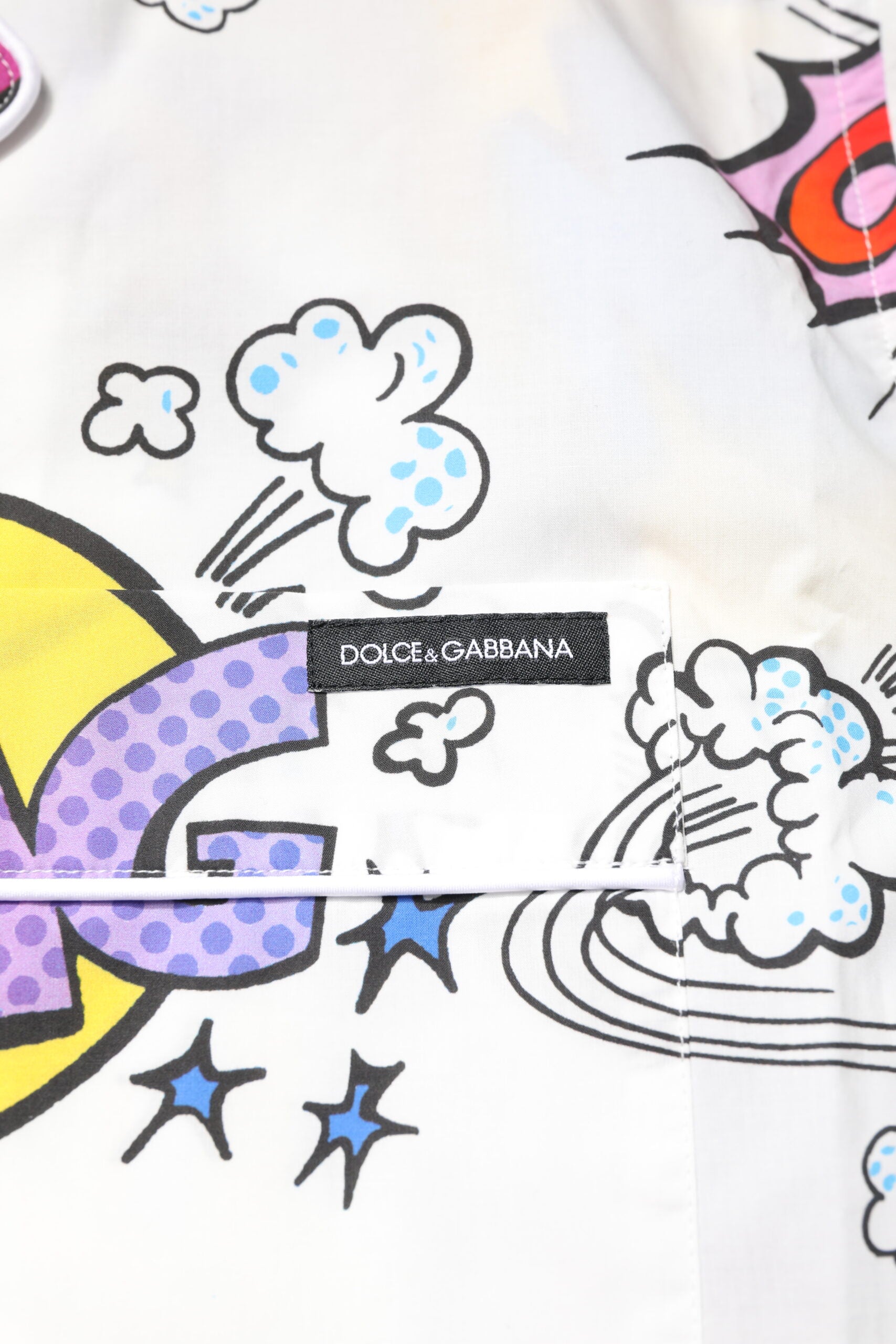 Dolce & Gabbana White Cartoon Print Cotton Men Pajama Set Sleepwear -   -  Dolce & Gabbana.