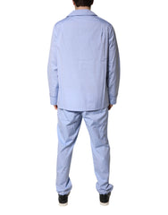 Dolce & Gabbana Light Blue DG Logo Cotton Men Pajama Set Sleepwear -   -  Dolce & Gabbana.