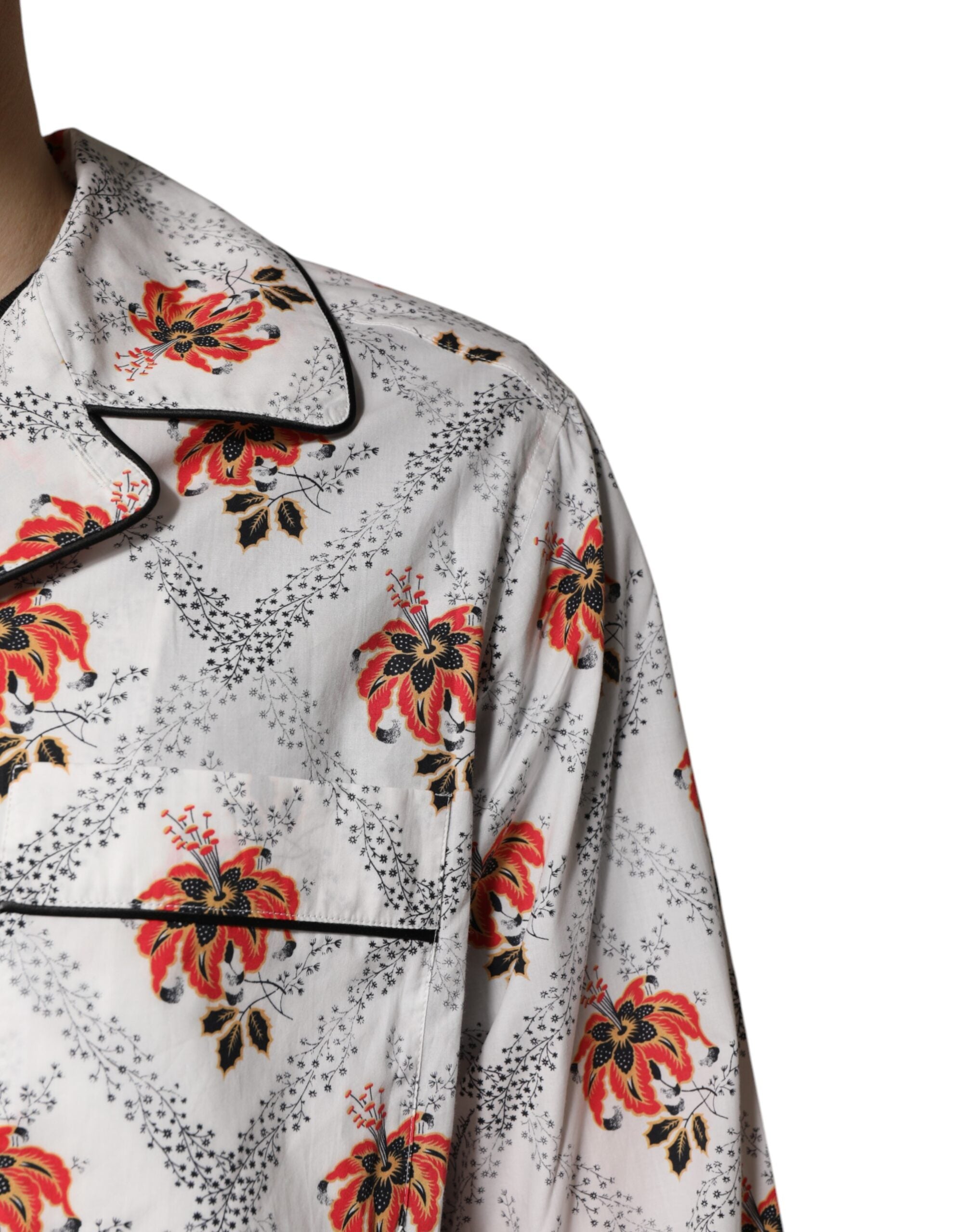 Dolce & Gabbana Multicolor Floral Print Cotton Pajama Set Sleepwear -   -  Dolce & Gabbana.