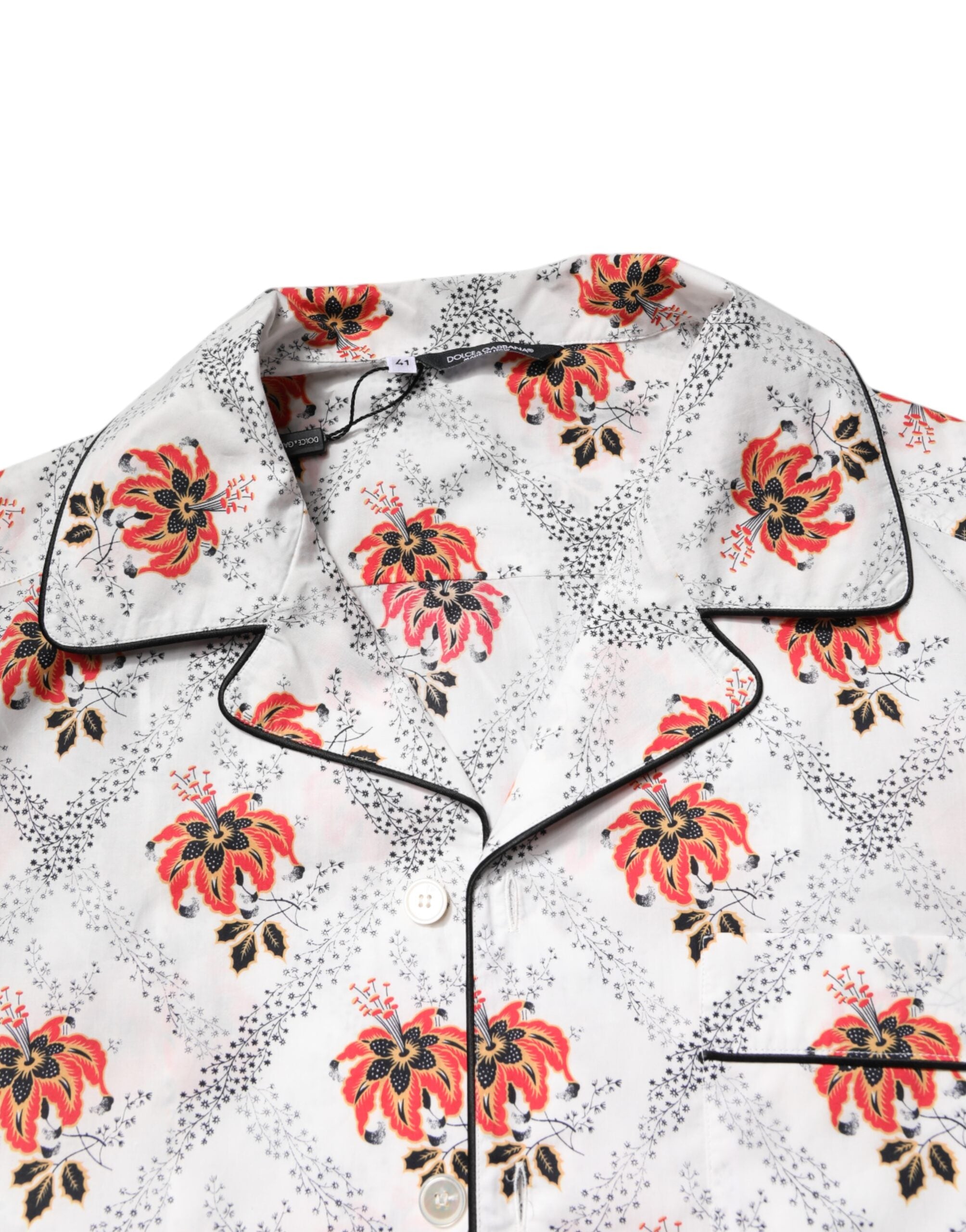 Dolce & Gabbana Multicolor Floral Print Cotton Pajama Set Sleepwear -   -  Dolce & Gabbana.