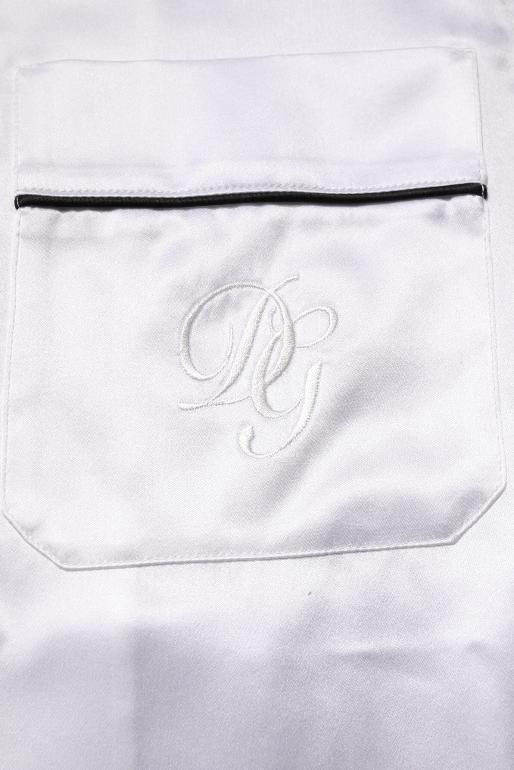 Dolce & Gabbana White Satin Silk Men Pajama Set Sleepwear -   -  Dolce & Gabbana.