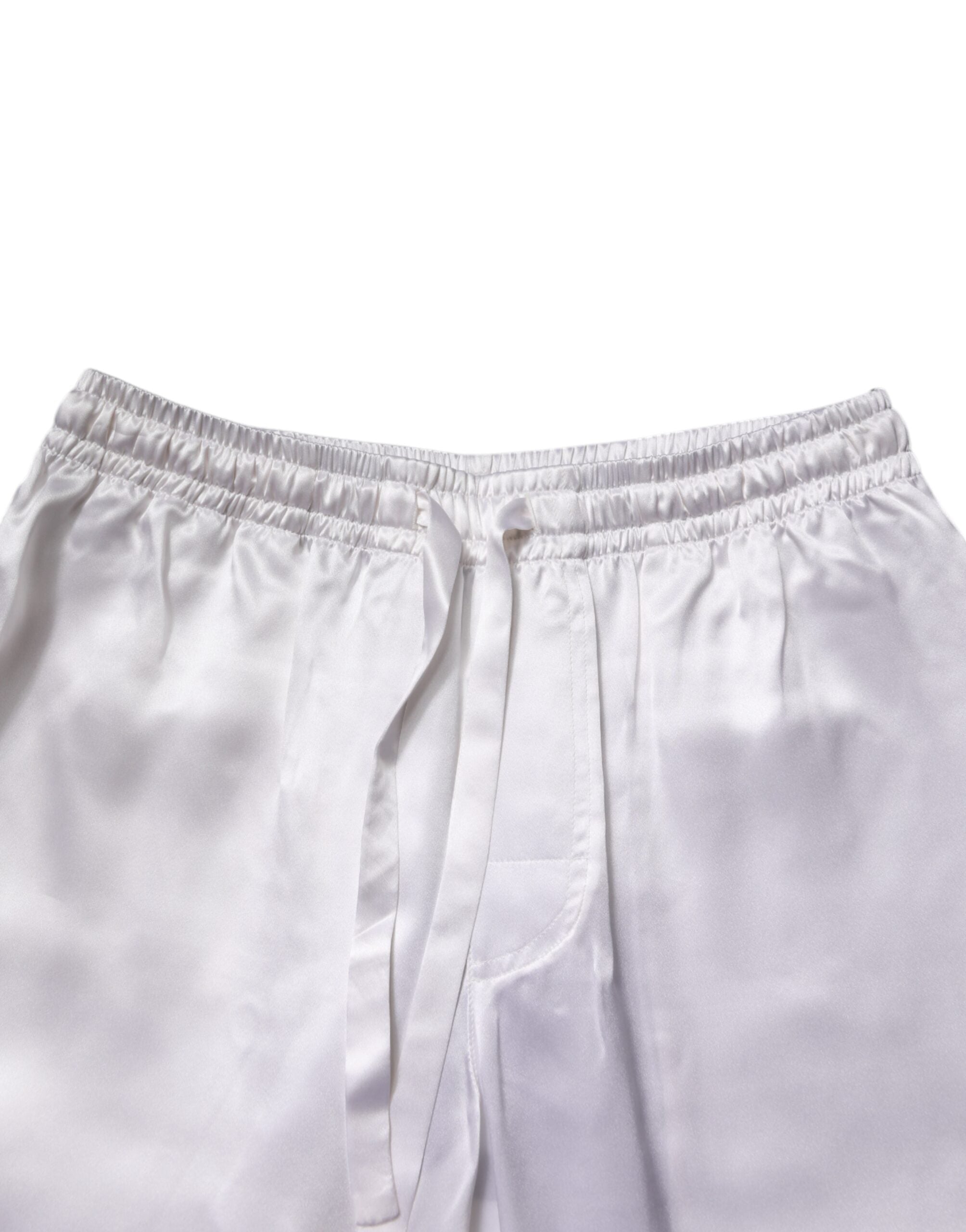 Dolce & Gabbana White Satin Silk Men Pajama Set Sleepwear -   -  Dolce & Gabbana.