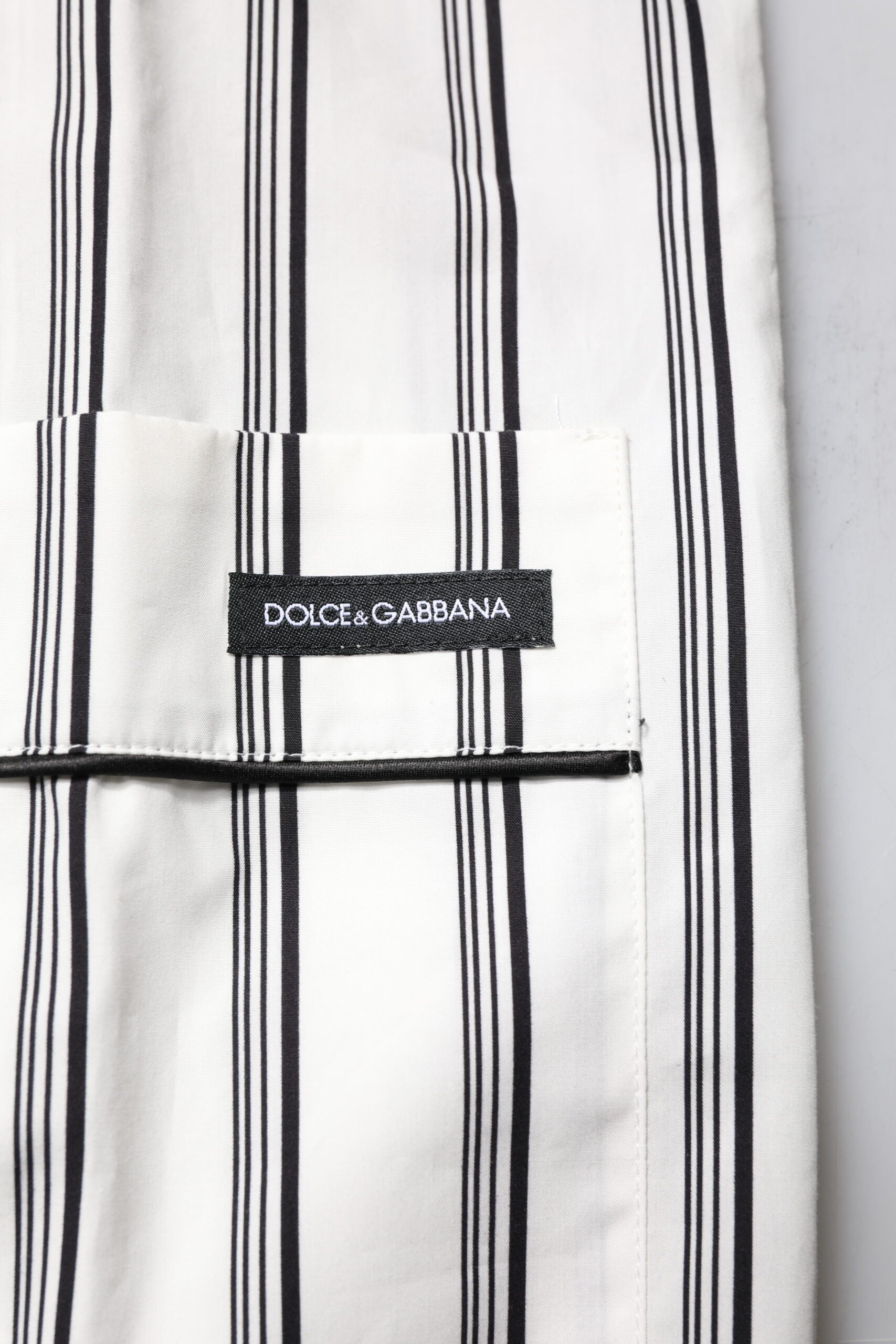 Dolce & Gabbana White Black Stripes Cotton Men Pajama Set Sleepwear -   -  Dolce & Gabbana.