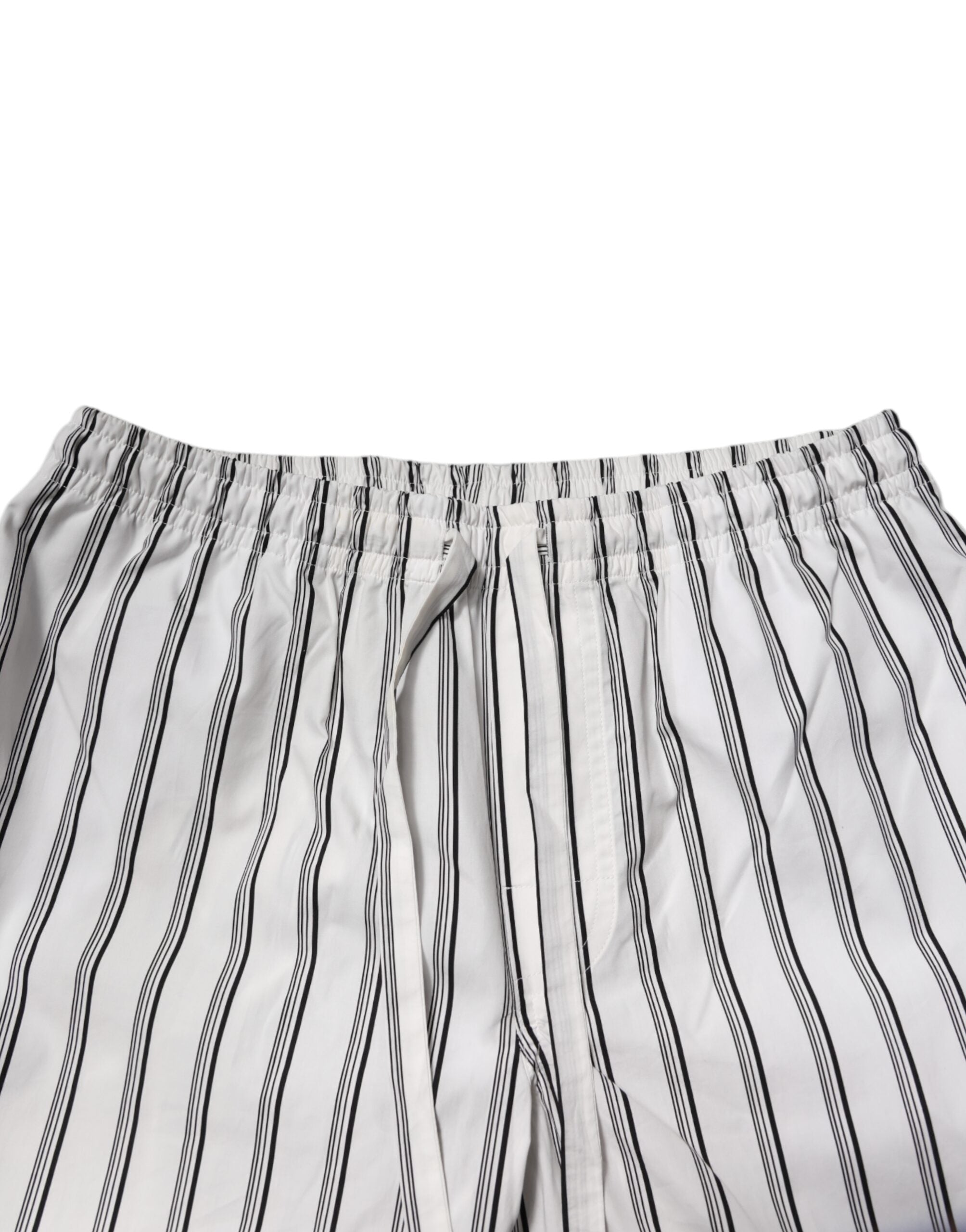 Dolce & Gabbana White Black Stripes Cotton Men Pajama Set Sleepwear -   -  Dolce & Gabbana.