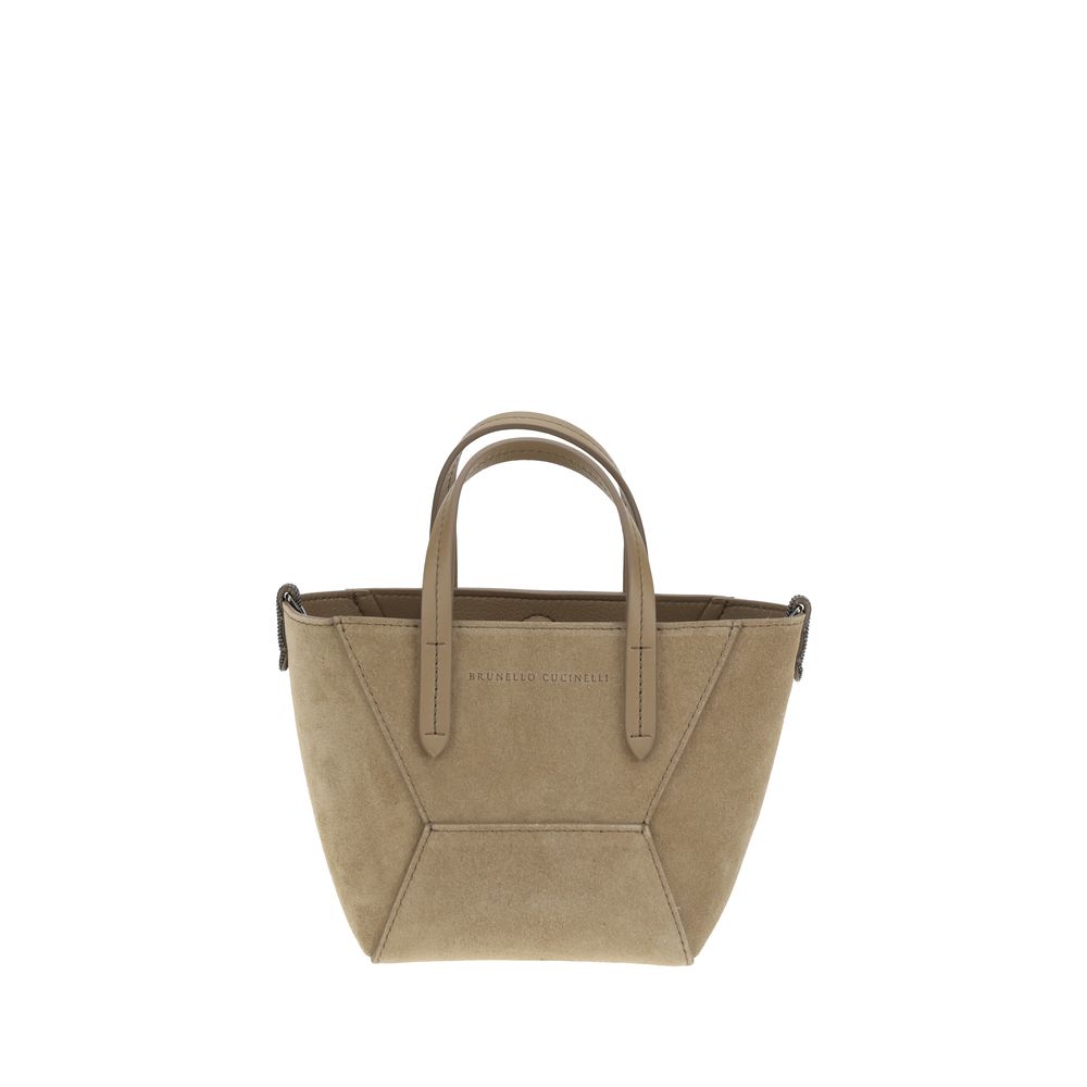 Brunello Cucinelli Suede Shoulder Bag -   -  Brunello Cucinelli.