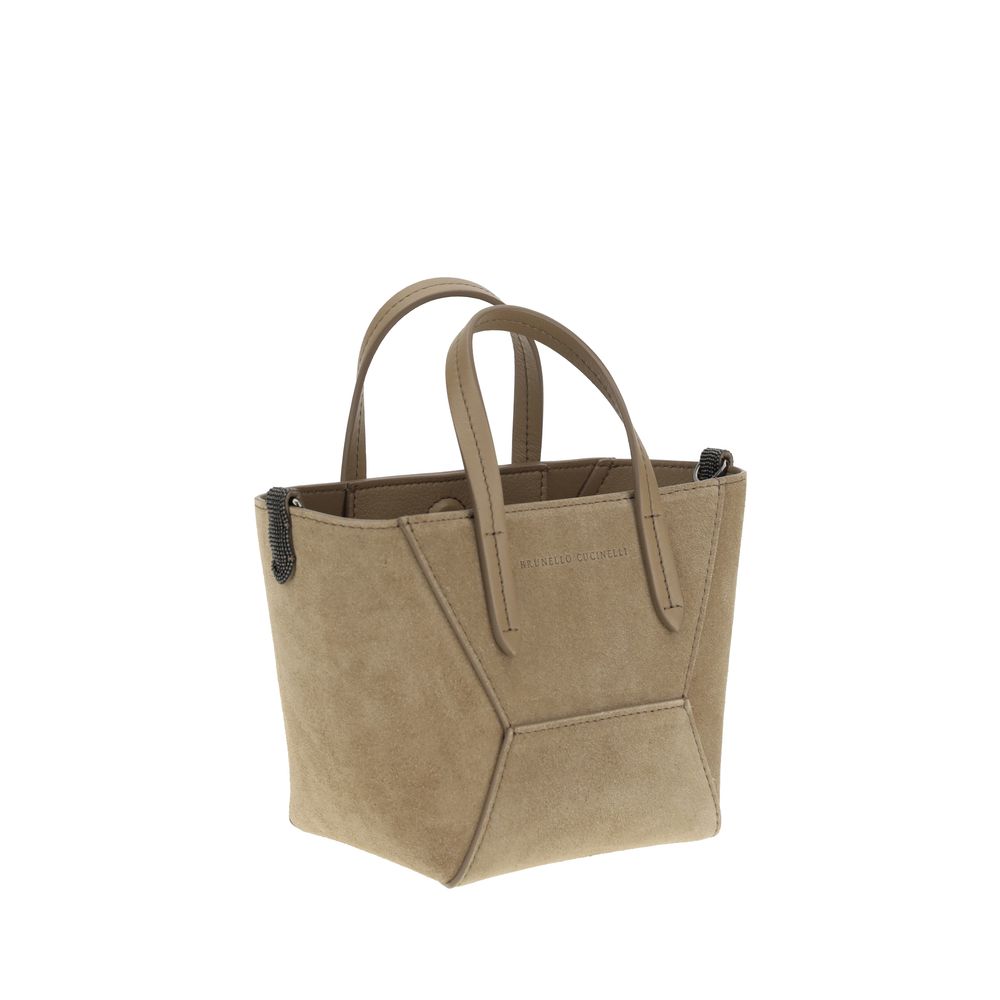 Brunello Cucinelli Suede Shoulder Bag -   -  Brunello Cucinelli.