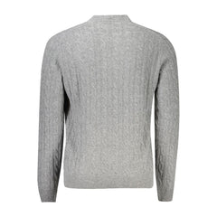 North Sails Gray Wool Men Sweater -   -  North Sails.