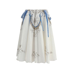 Ella Cotton midi Skirt -   -  Ella.