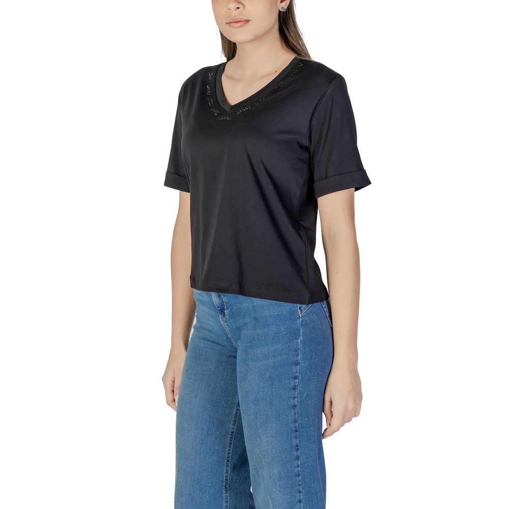 Liu Jo Black Cotton T-Shirt -   -  Liu Jo.