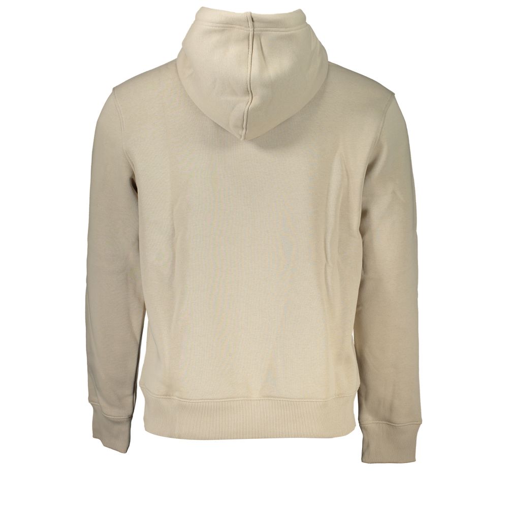 Calvin Klein Beige Fleece Hooded Sweatshirt with Logo Embroidery -   -  Calvin Klein.
