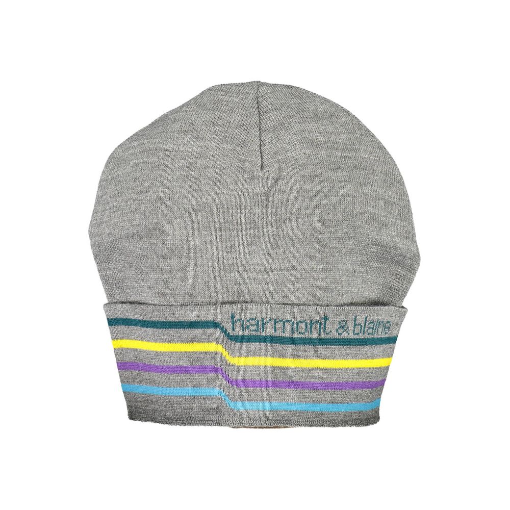 Harmont & Blaine Gray Wool Men Cap -   -  Harmont & Blaine.