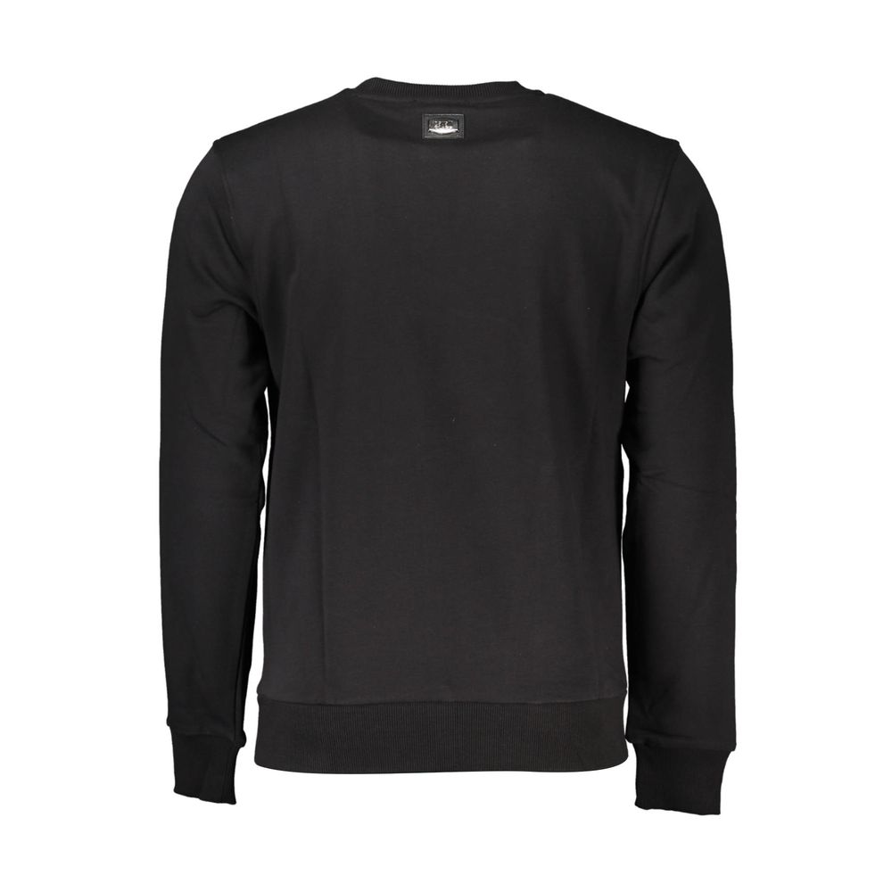 Cavalli Class Black Cotton Men Sweater -   -  Cavalli Class.