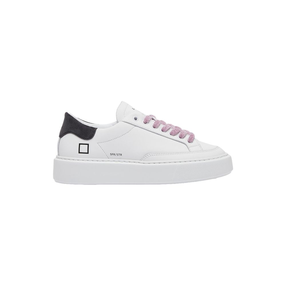 D.A.T.E Beige Leather Sneaker -   -  D.A.T.E.