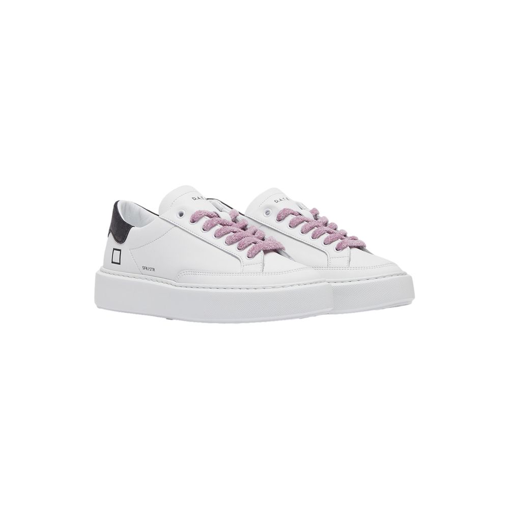 D.A.T.E Beige Leather Sneaker -   -  D.A.T.E.