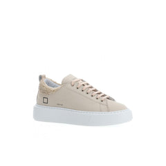 D.A.T.E Beige Leather Sneaker -   -  D.A.T.E.