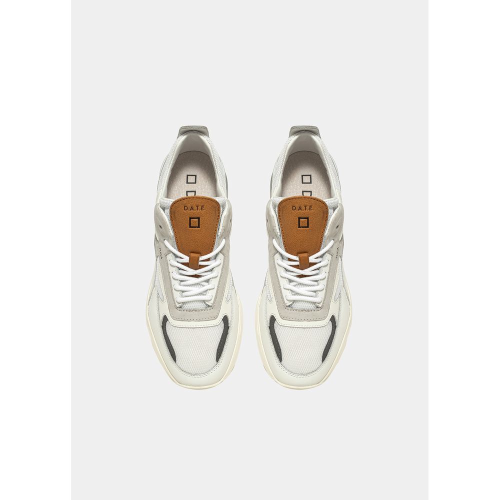 D.A.T.E White Leather Sneaker -   -  D.A.T.E.
