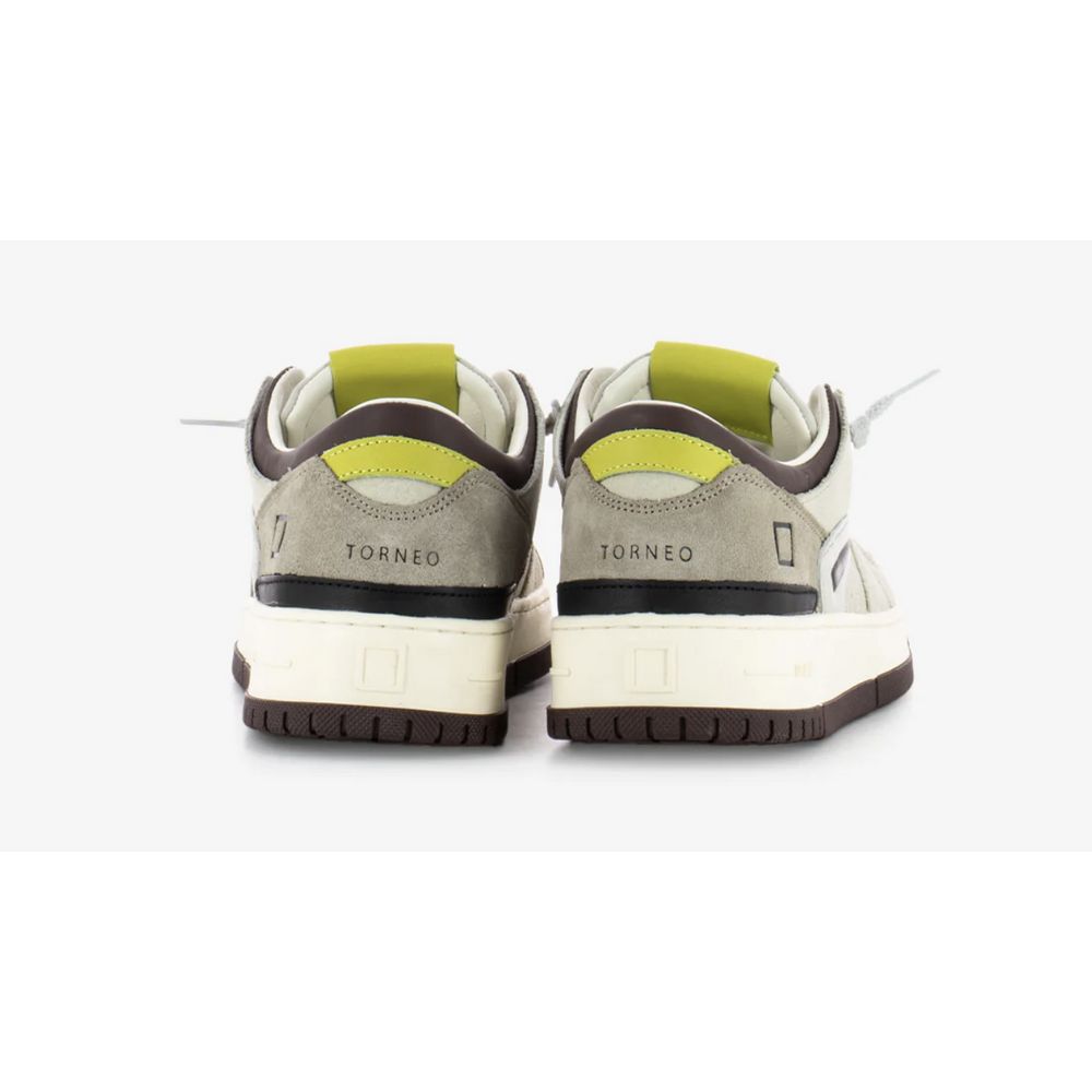 D.A.T.E Beige Leather Sneaker -   -  D.A.T.E.