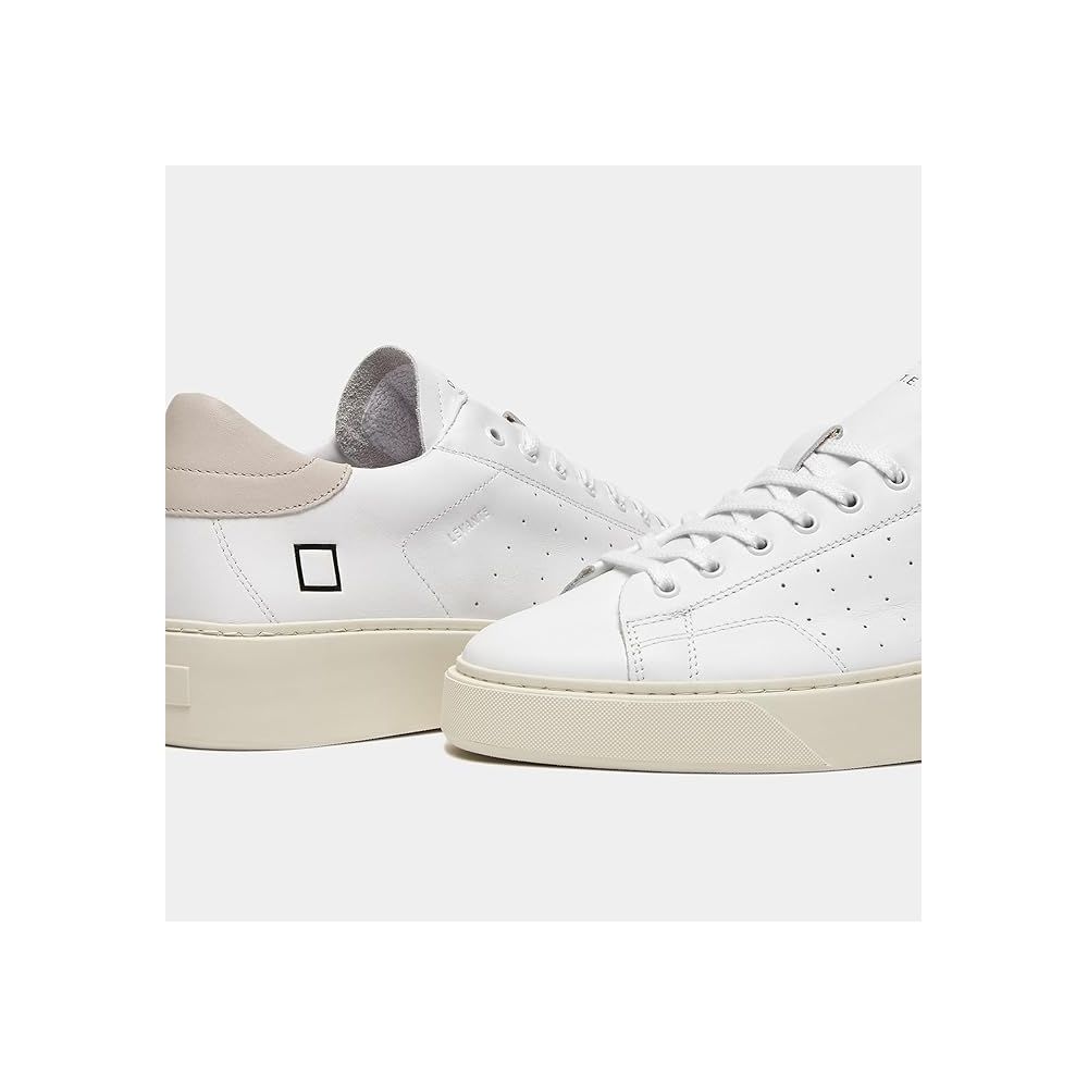 D.A.T.E White Leather Sneaker -   -  D.A.T.E.