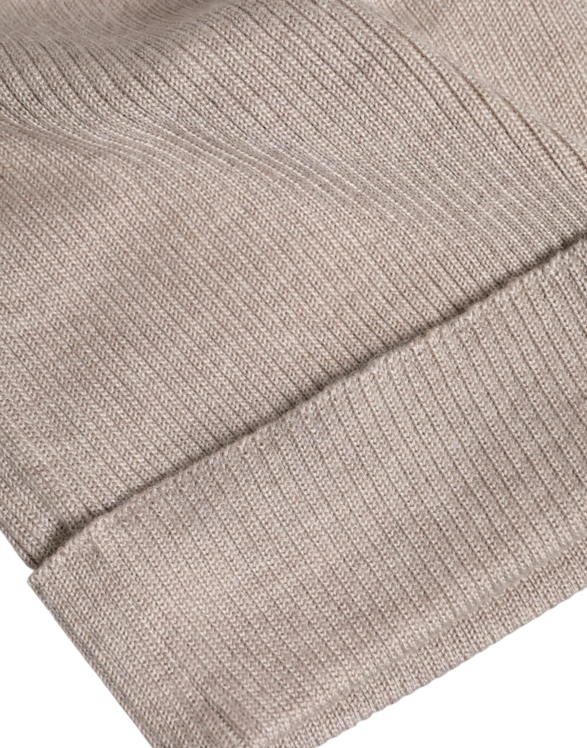 Dolce & Gabbana Beige Cashmere Knitted Winter Beanie Hat -   -  Dolce & Gabbana.