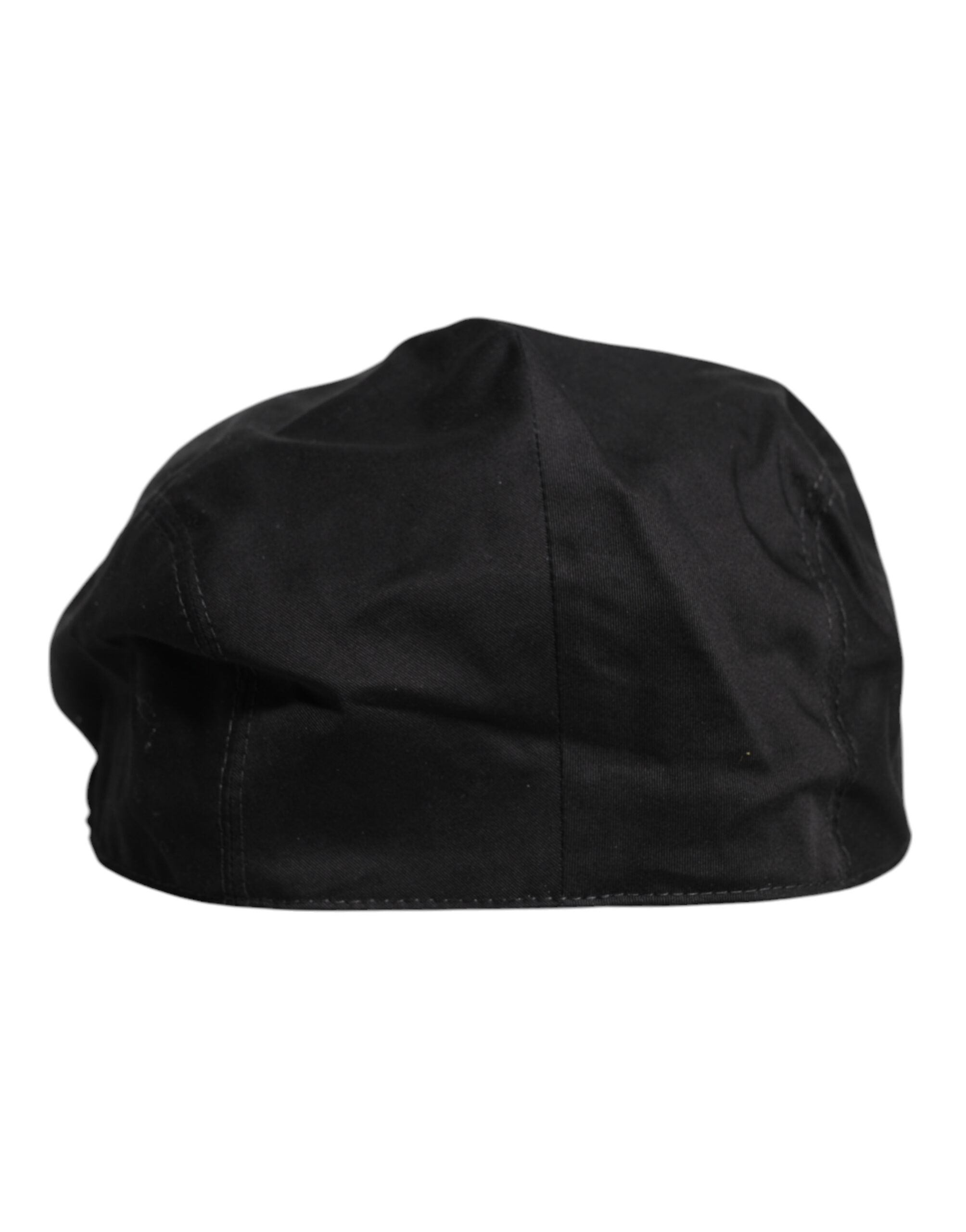 Dolce & Gabbana Black Cotton Newsboy Capello Cabbie Hat -   -  Dolce & Gabbana.