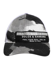 Dolce & Gabbana White Gray Camouflage 6 Panels Baseball Cap -   -  Dolce & Gabbana.