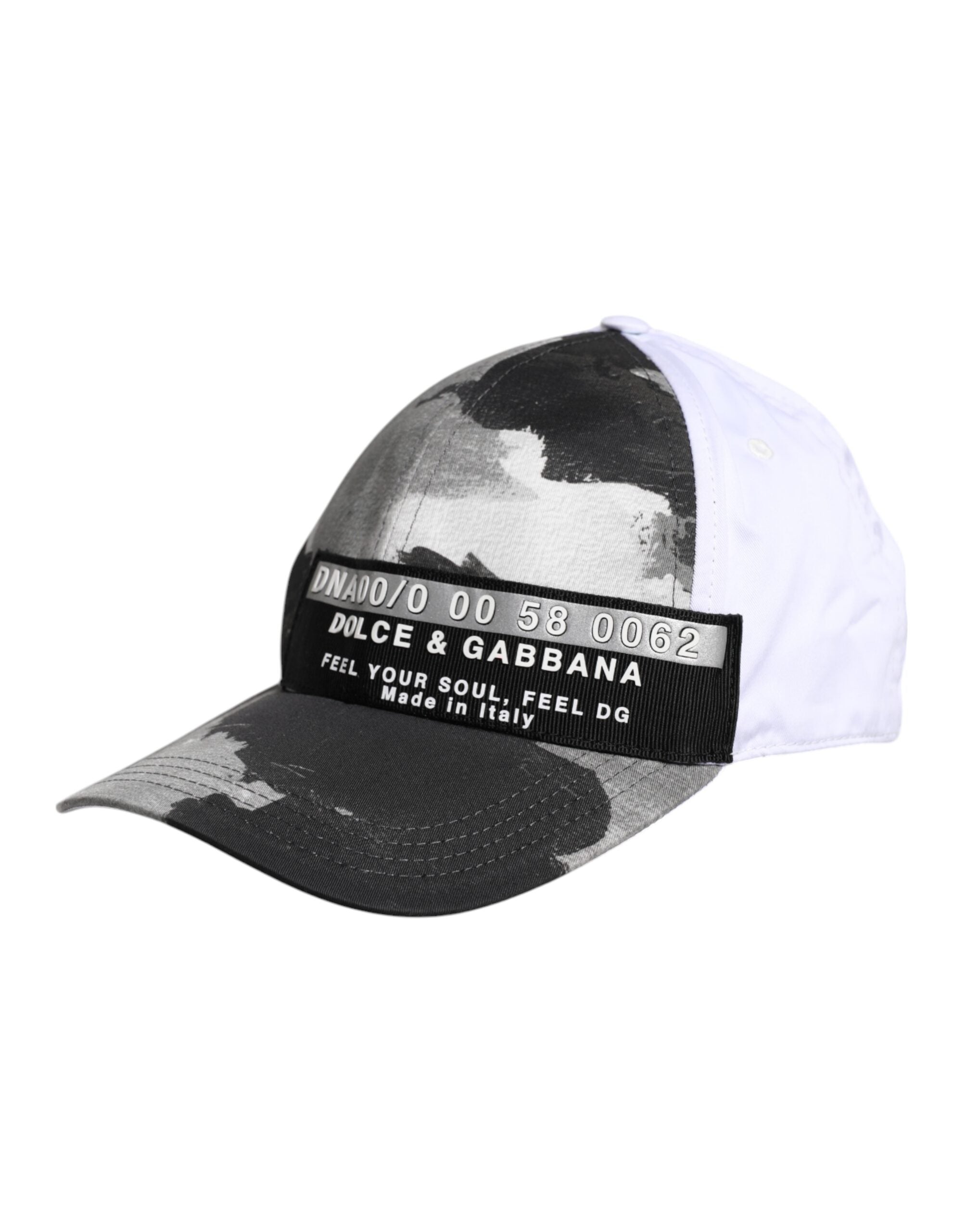 Dolce & Gabbana White Gray Camouflage 6 Panels Baseball Cap -   -  Dolce & Gabbana.