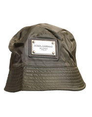 Dolce & Gabbana Brown DG Plaque Wide Brim Bucket Hat -   -  Dolce & Gabbana.