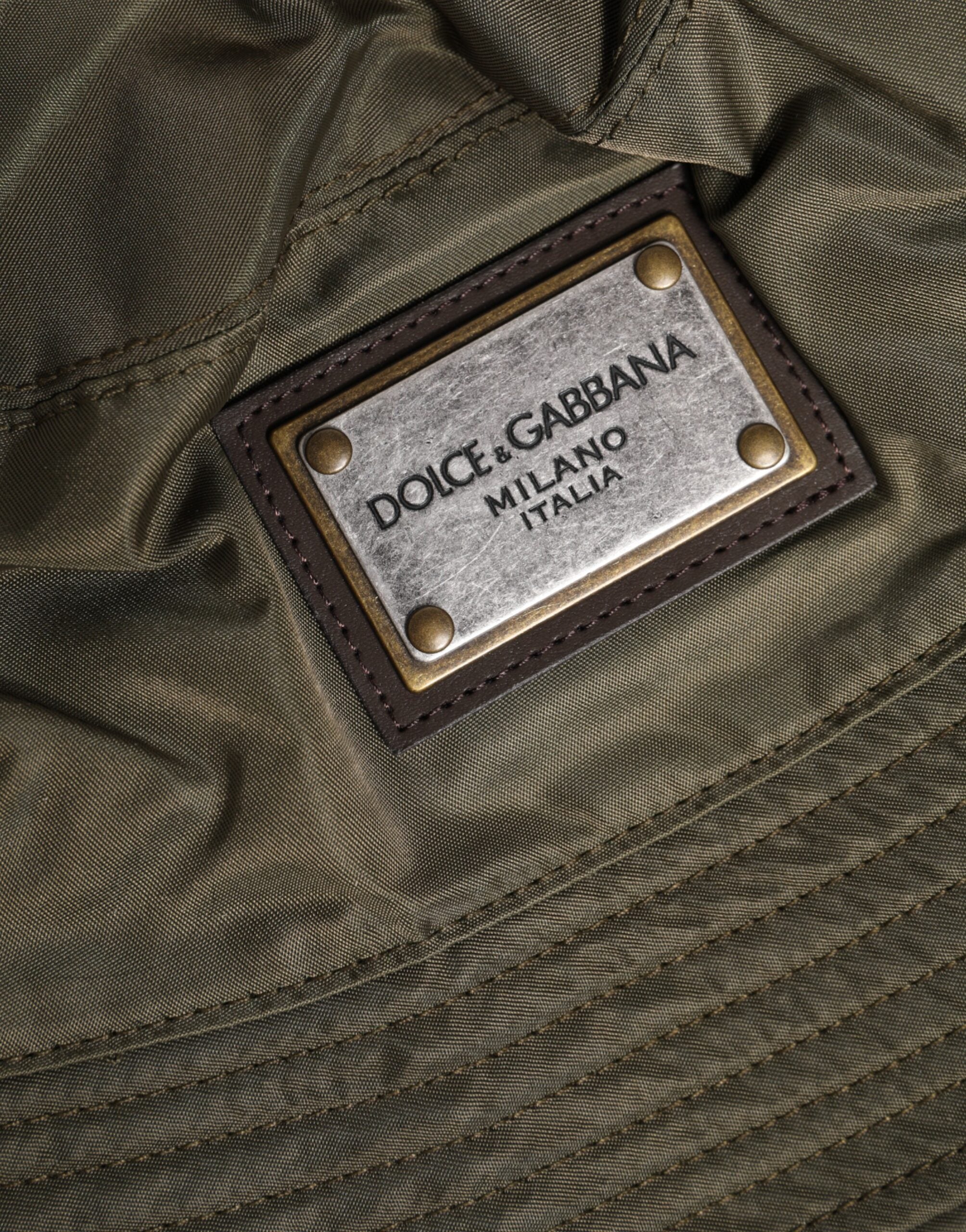 Dolce & Gabbana Brown DG Plaque Wide Brim Bucket Hat -   -  Dolce & Gabbana.