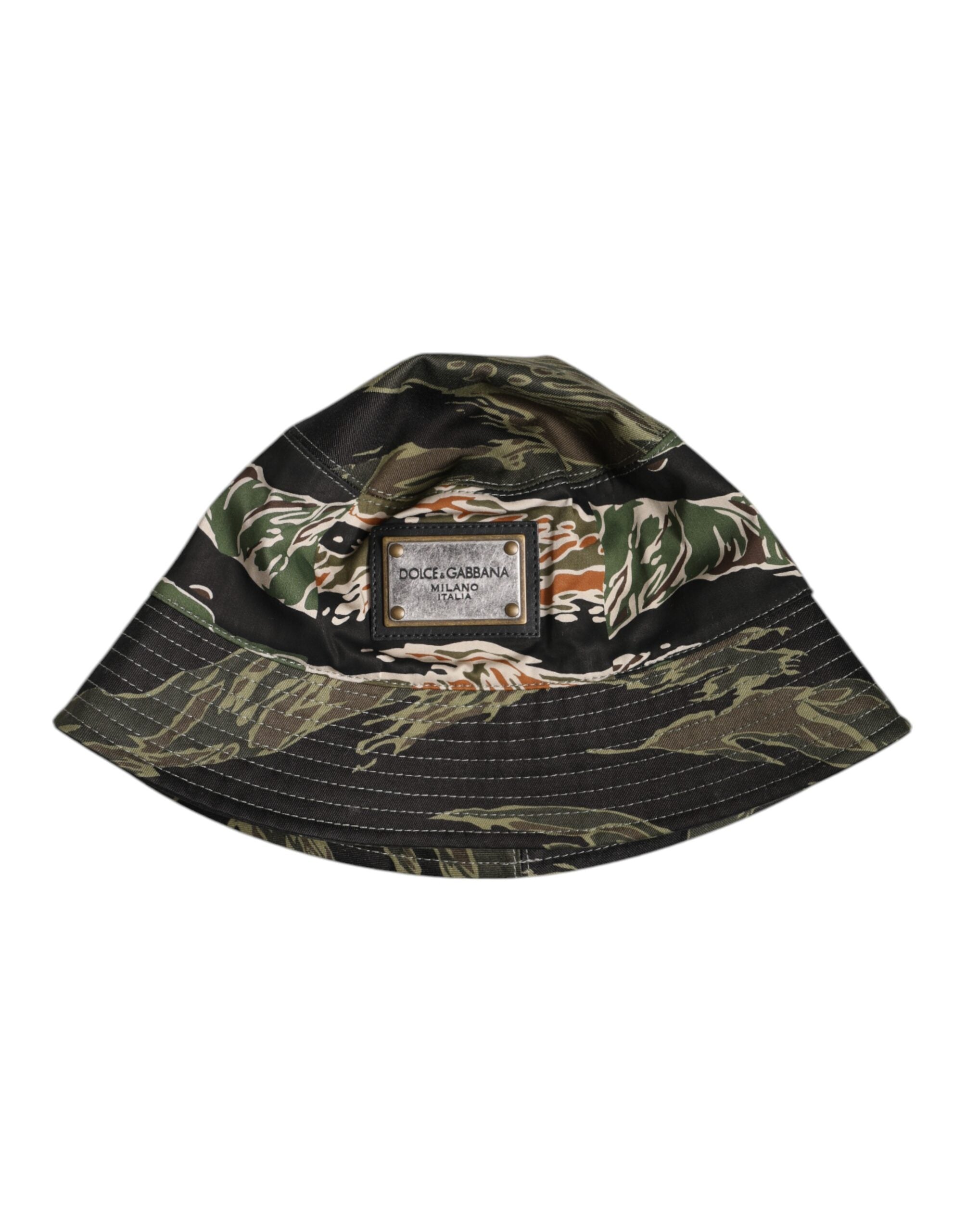 Dolce & Gabbana Multicolor DG Plaque Wide Brim Bucket Hat -   -  Dolce & Gabbana.
