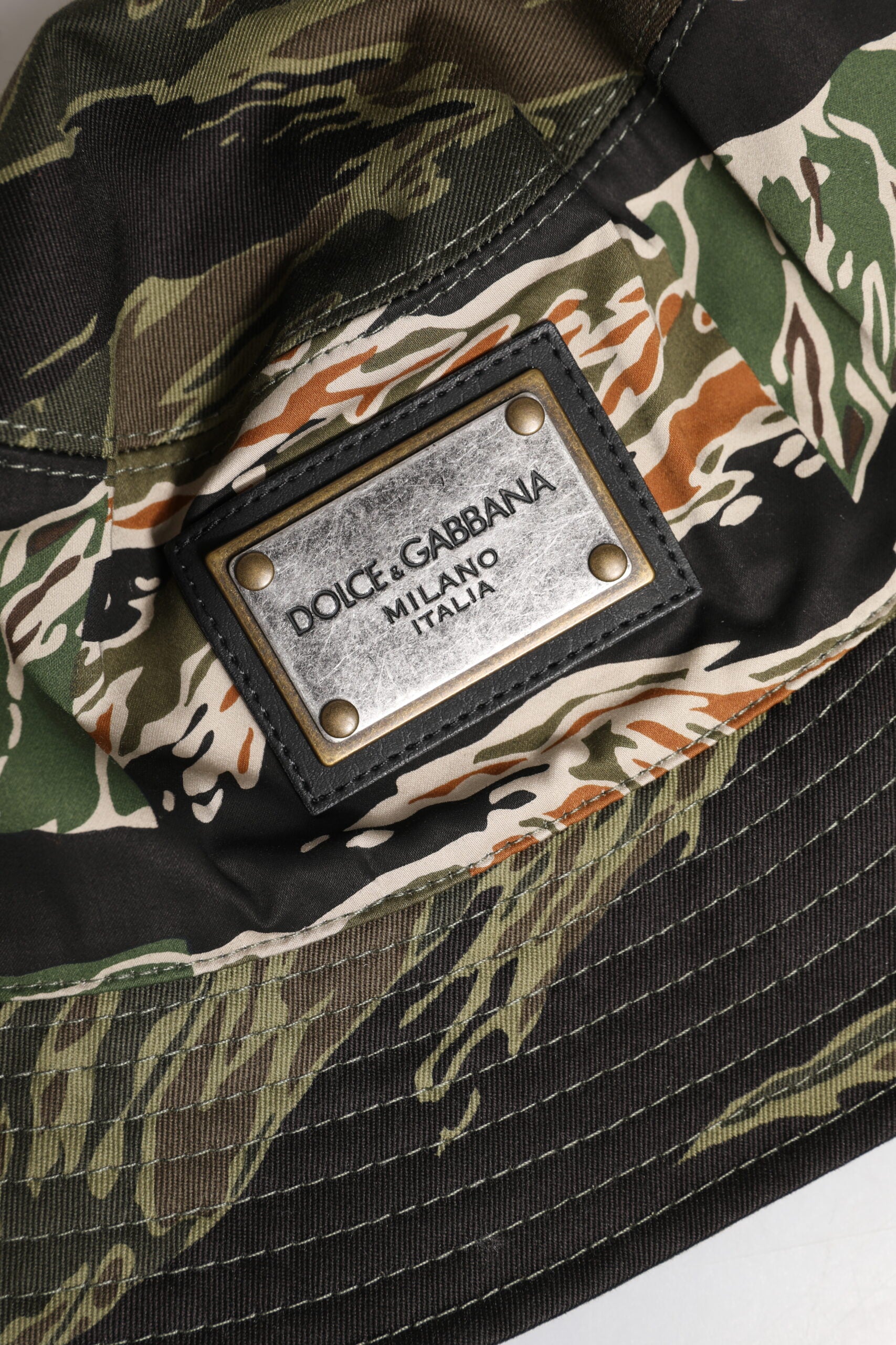 Dolce & Gabbana Multicolor DG Plaque Wide Brim Bucket Hat -   -  Dolce & Gabbana.