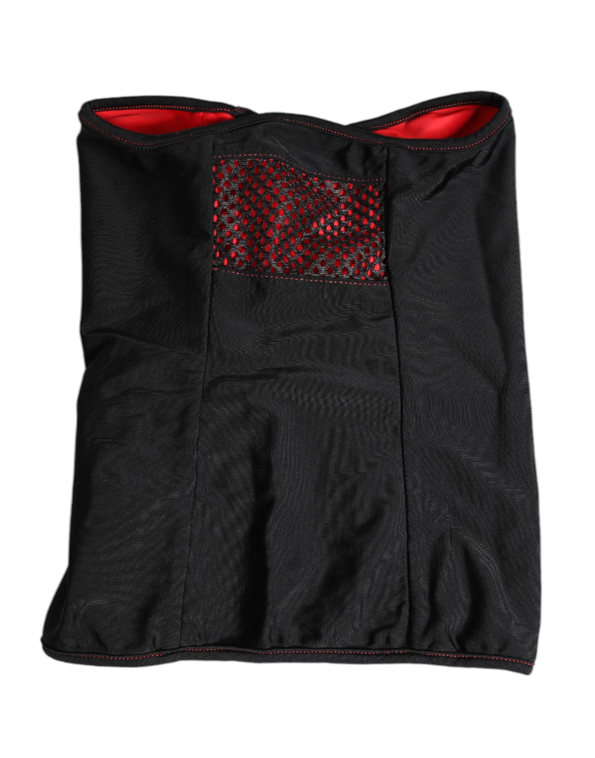 Dolce & Gabbana Black Nylon Knitted Neck Warmer Balaclava Scarf -   -  Dolce & Gabbana.