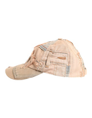 Dolce & Gabbana Beige Tattered Cotton 6 Panels Baseball Cap -   -  Dolce & Gabbana.