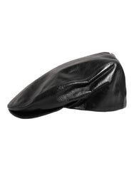 Dolce & Gabbana Black Calf Newsboy Capello Cabbie Hat -   -  Dolce & Gabbana.