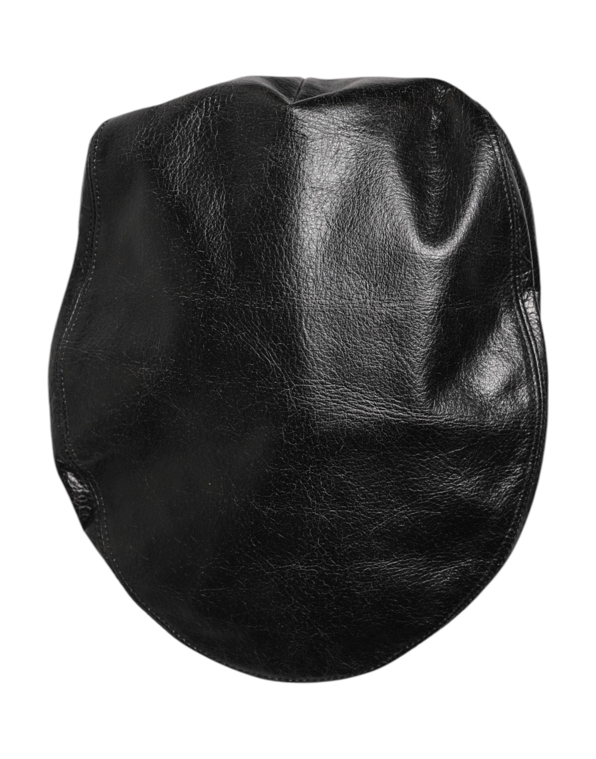 Dolce & Gabbana Black Calf Newsboy Capello Cabbie Hat -   -  Dolce & Gabbana.