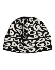Dolce & Gabbana Black White Wool Knitted Winter Beanie Hat -   -  Dolce & Gabbana.