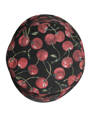 Dolce & Gabbana Black Cotton Printed Wide Brim Bucket Hat -   -  Dolce & Gabbana.