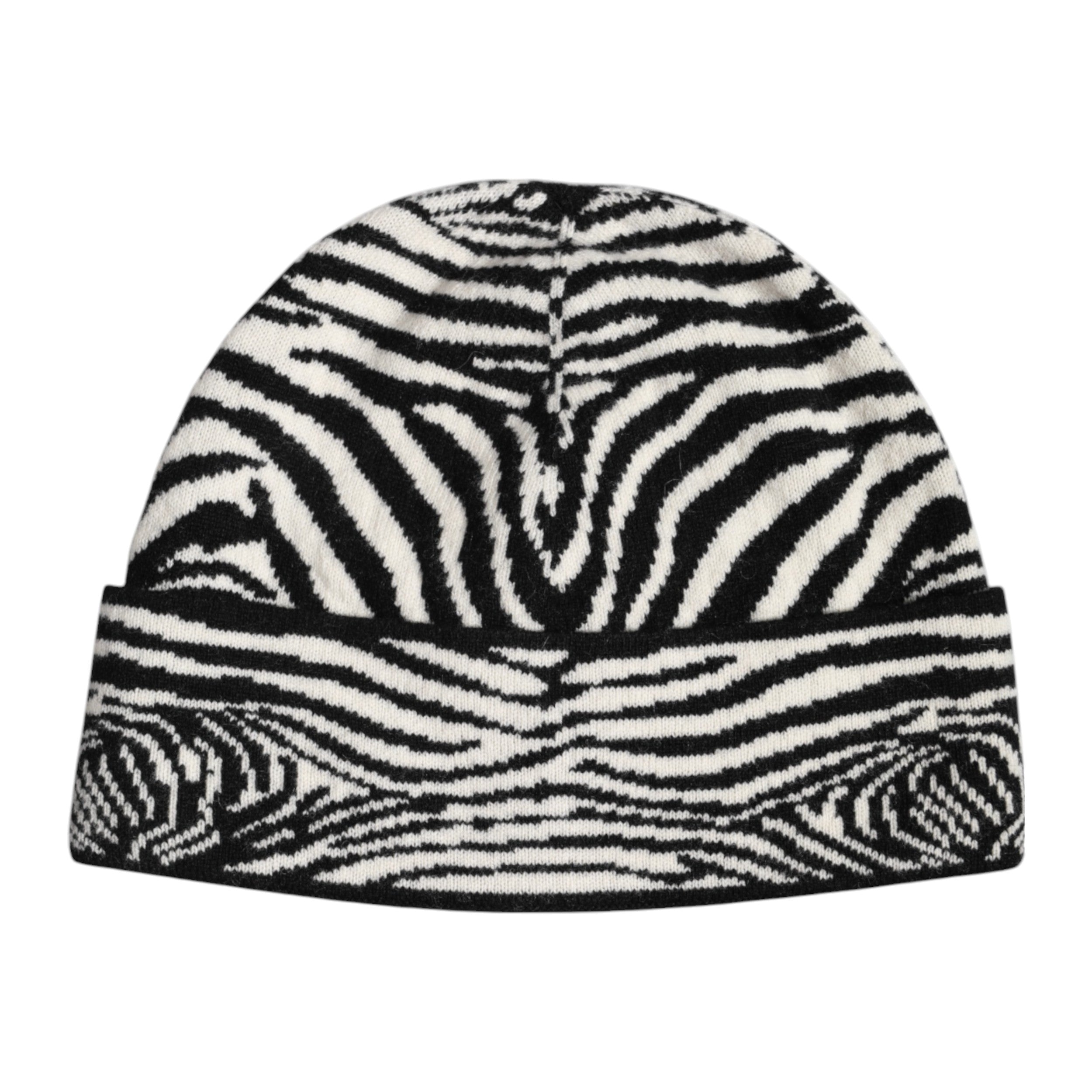 Dolce & Gabbana Black White Zebra Knitted Winter Beanie Hat -   -  Dolce & Gabbana.